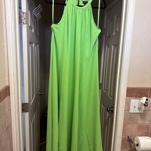 Torrid Green Halter Sundress Maxi